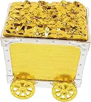 FELTECHELECTR Child Treasure Chest Toy Plastic Mining Cart Mini Trolley Toy Set for Boys and Girls Storage Box Decor
