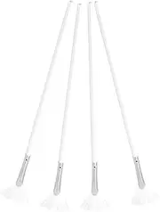 EXQUIMEUBLE 4pcs Fan Shaped Brush for Facial Masks and Serums Gentle Applicators for Even Coverage Portable Cosmetic Tools for Care Application for Sharing Friends