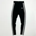 <二手女裝> ADIDAS ORIGINALS ADICOLOR 三線 三葉草 運動 內搭褲 緊身褲 黑 GN4504