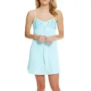 Kate Spade Big Bow Aqua Nighty Slip Chemise Size XL