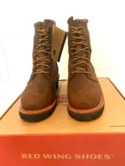 NIB MEN RED WING "WORK BOOTS"LOGGER MAX MODEL 4417 US 9.5D/EU 42.5D COLOR: BROWN