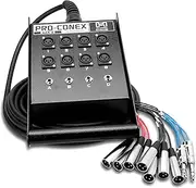 Hosa Pro-Conex Stage Box Snake 8 x XLR Sends and 4 x 1/4 Inch TRS Returns Cable, 50 Feet