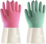 Latex Cleaning Gloves, Heavy Duty Dishwashing Gloves, Reusable Medium Gloves for