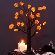 4 LED Halloween Birch Tree with DIY Pumpkins, Battery Operated