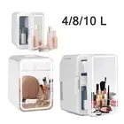 ELECWISH 8/10L Mini Fridge Skincare Portable Refrigerator Cooler&Warmer LED Door