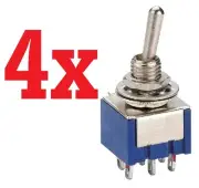 4x 6-Pin DPDT ON-ON Toggle Switch 6A 125VAC 4pcs useless box switch A
