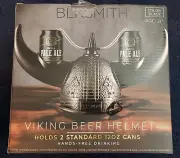 BLKSMITH Viking Beer Helmet Drinking Hat Fits 16-24" Head Two Standard 12oz Cans