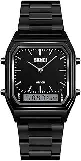 [Gosasa] Unisex Wrist Watch, Waterproof Military Analog Digital Watches with LED Multi Time Chronograph, Stainless Steel Business Watches for Men