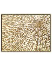 Empire Art Direct Radiant Burst Metallic Hand-Painted Framed Canvas Wall Art with Gold Foil
