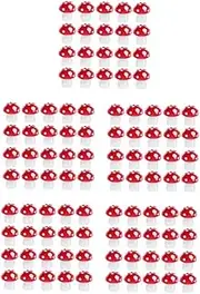 Kisangel 5sets Tiny Mushrooms for Decor Realistic Glow-in-The-Dark Ornaments for Garden Home 20pcs*5