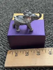 NEW Rucinni Gray Elephant Baby Small Trinket Box Crystals