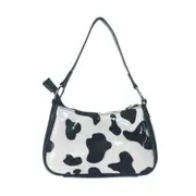 Vintage PU Leather Women Baguette Handbags Fashion Milk Cow Pattern Ladies Underarm Shoulder Bags Girls Cute Purse