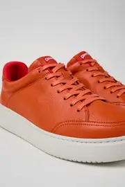 Runner K21 Orange leather sneakers for men