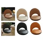 Floor Cushion Pad with Backrest Comfortable Removable Wash Cover Seat Cushion