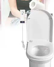 Electric Digital Smart Toilet Seat,Heated Universal Vshape Seat, Adjustable Temperature 33-48℃,Six-Stage Constant Temperature Model(LargeVshape)