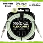 Ernie Ball 10ft Glow in the Dark Flex Instrument (Guitar) Cable S/S - 6436