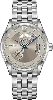 [Hamilton] Watch Jazzmaster Open Heart Swiss Automatic Watch 42mm Case, Beige Dial, Silver Stainless Steel Bracelet (Model: H32705121), Beige, Classic