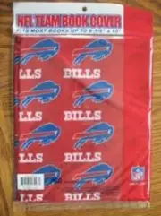 NFL Buffalo Bills Elastic Washable Plastic Book Cover 10" School Textbook