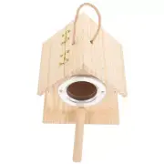 Small Birds Nest for Cage Parrot Nest Breeding Box Wood Bird Cage House for