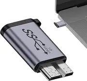 USB C to MicroB Adapter, Type C to MicroB Cable Converter, MicroUSB to USB 3.0 Adapter, USB External Hard Drive, USB C Hard Drive Cable Adapter, B to USB C Adapter for HDD, Laptop