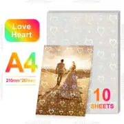 10Sheets Adhesive Cold Laminating Film Waterproof A4 Hologram Dot Broken Glass P