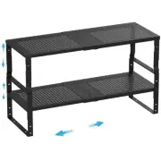 Expandable,Adjustable & Stackable Spice Rack, Cabinet Kitchen Countertop Shel...
