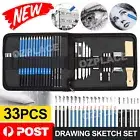 33 X Drawing Sketch Set Charcoal Pencil Eraser Art Craft Painting Sketching Kit