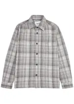 NN07 Frode Plaid Wool-blend Overshirt - Grey - L L
