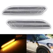 Clear Lens Full LED Fender Side Marker Blinker Lights For MINI Cooper R60 R61 (for: Mini)