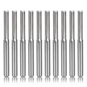 10Pcs 2 Flute Cnc Router Bits 3.175Mm Straight Slot Tungsten Steel Milling F1H6