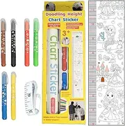 Height Measurement For, Height Chart for - Doodle Height Ruler Decor | Decorative Bypass Growth Measurement Tool for Chamb Room Classroom