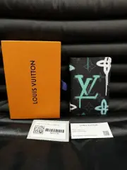 Louis Vuitton Monogram TEAL GRAFFITI Pocket Organiser Wallet NEW AUTHENTIC LV