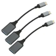 3 Pcs Usb Converter Type-c Adapters/data Cables to 3.0