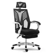 Mesh Office Chair Recliner Black White