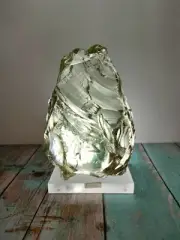 Andara Crystal Rough Tower Clear Yellow 5340gr with Base for Decoration