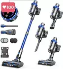 Cordless Vacuum Cleaner 450W 40Kpa Suction 55 Min Runtime Auto Mode Anti-Tangle