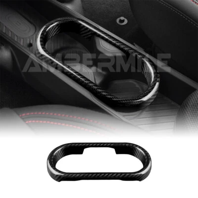 For Mini J01 J05 EV Cooper 24-UP Real Carbon fiber Gear Shift Water Cup Holder