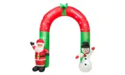 SANTA CLAUS & SNOWMAN 8FT ARCHWAY INFLATABLE