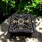 Square Black Marble Semiprecious Stone Center Sofa Furniture Modern Coffee Table