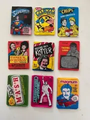 9 PACK NON SPORT WAX PACK LOT 1970'/80s NEW-SEALED