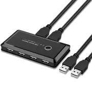 Kvm Switch Box 2 Computers Sharing 4 Usb Devices For Keyboard Scanner Projector Gdeals Usb Cables Hubs & Adapters