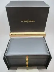 New ULYSSE NARDIN Watch & Jewelry Box Chest & Outer Carton. Anthracite colored.