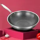 Hybrid Stainless Steel Wok Stay Cool Handle Dishwasher Safe Induction Gas