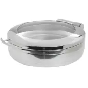 Hubert 20289 6 3/10 Qt Round Modern Style Stainless Steel Split-Pot Chafer