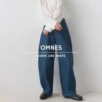 在飛比找蝦皮購物優惠-預購】日本OMNES 柔和率性寬版高腰丹寧褲~2024春夏新