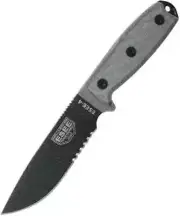 ESEE Model 4 Survival Knife Bushcraft Fixed Blade Zytel Black MOLLE Back Sheath