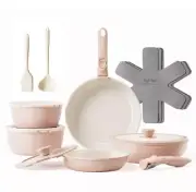 RedChef 16pcs Ceramic Pots & Pans Set Nonstick Kitchen Cookware Set with