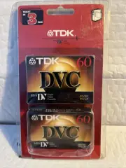 TDK Mini DV 60 Min DVC Blank Digital Video Cassette Tapes - 3 Pack New Sealed!!!