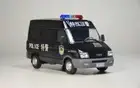 1/43 Alloy die casting car model,Black iveco police car Spraying Gift collection