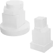 KOMBIUDA 8pcs Decorative Geometry Cube Photo Props for Jewelry Cosmetics Photography Durable Smooth Geometric Shapes for Multi Purpose Photo Posing Display